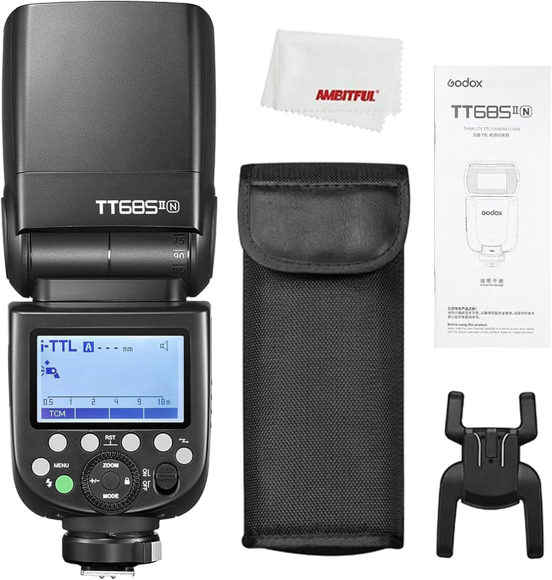 Godox TT685II-S TTL Speedlite High-Speed Sync,2.4G Wireless X System Compatible for Sony Flash A58 A7RII A7II A99 A9 A7R A6300 (TT685II-S)