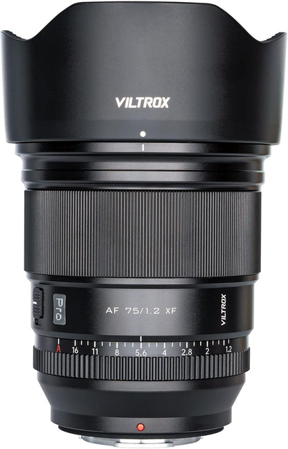 VILTROX PRO 75mm f/1.2 f1.2 Fuji x Mount APS-C Prime Lens for Fujifilm X Mount Camera X-T5 X-H2 X-H2S X-T30 II X-T4