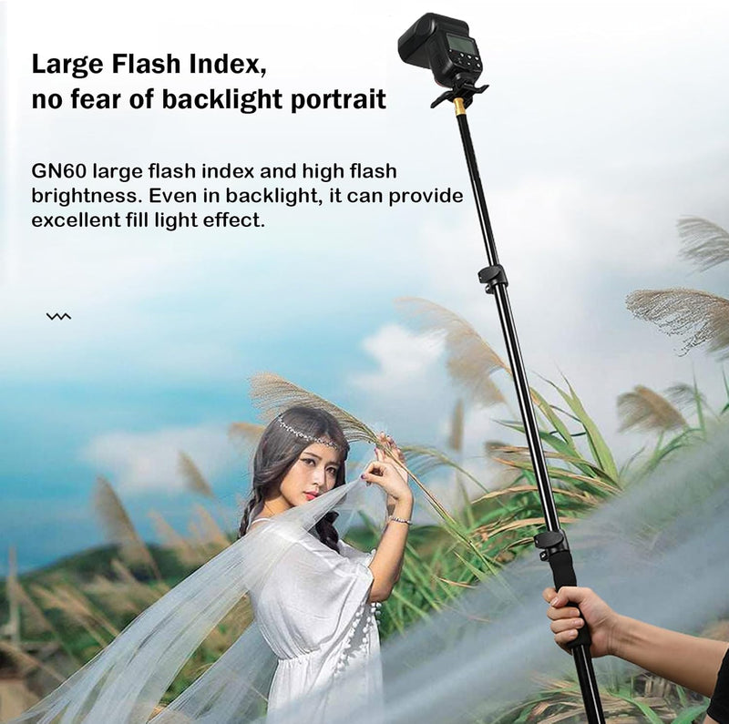 Godox TT600 2.4G Wireless Flash Speedlite Master/Slave Flash with Built-in Trigger System Compatible for Canon Nikon Pentax Olympus Fujifilm Panasonic (TT600)