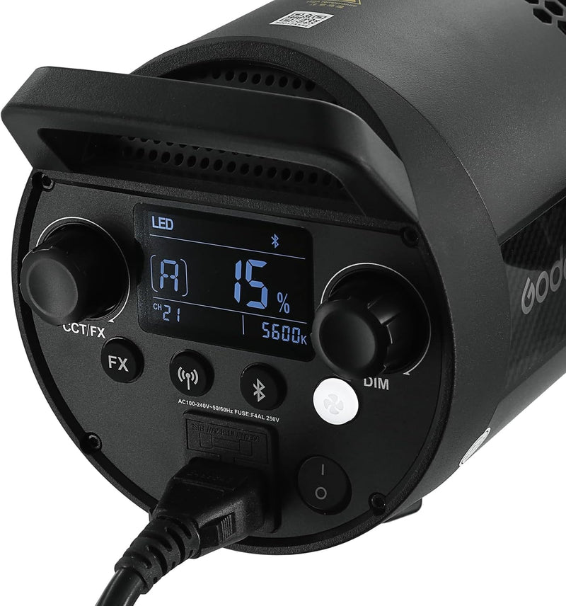 Godox SL200III Daylight LED Video Light, 200W 95600Lux @1M CRI 96+TLCI 97+ Bowens Mount LED Continuous Light, Professional Studio Light with 8 FX Effects&Silent Mode&RC-A6 Remote