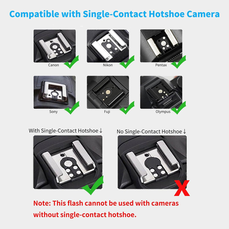 Godox Lux Junior Retro Camera Flash, GN12 with 7 Levels Flash Power, CCT 6000K±200K with S1/S2 Optical Control for Fuji, for Canon, for Nikon, for Sony, for Olympus Camera