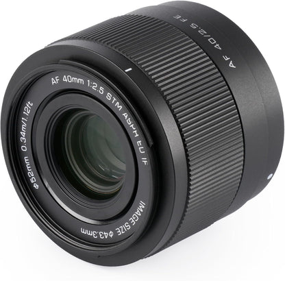 VILTROX AF 40mm f2.5 FE Full Frame Lens for Sony, 40mm f/2.5 Prime e Mount Lens for Sony a7cr a7ii a9iii a7cii a7rv a6700 a7iv a7iii ZV-E10 II a6600 a6400