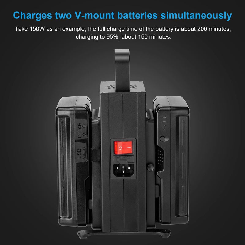 FOMITO V-Mount Battery Dual Channel Charger Fast Charging