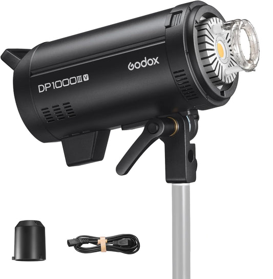 Godox DP1000III-V DP1000IIIV Studio Flash, 1000ws Daylight Outdoor Strobe Monolight, 2.4G Wireless X System, 30W Modeling Lamp, Bowens Mount for Wedding Product Portrait Photography