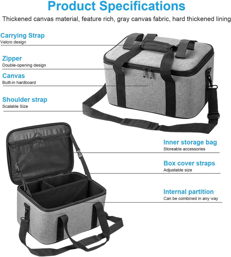 FOMITO Light Carry Bag Camera Case S10 with Shockproof Foam for Aputure Amaran 100D/S 100X/S 200D/S 200X/S Godox ML60 DSLR Stabilizer Drone