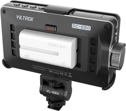 VILTROX 5.5 Inch 1200nits 4Kp30 HDMI Video Field Monitor, 10bit HDR Daylight Viewable 1920 x 1080 Portable Monitor Recorder, Hot Shoe Mount, Battery, Sunshine Hood