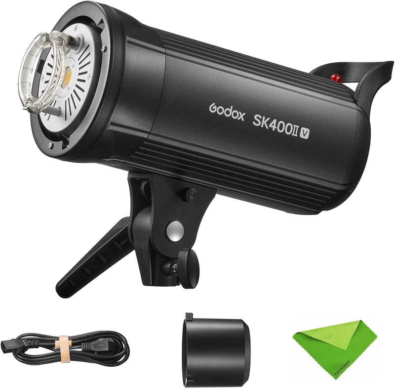 Godox SK400IIV 400Ws Strobe Studio Flash GN65 5700K 2.4G with LED Modeling Lamp Bowens Mount Monolight Strobe Light for Studio, Portrait, Commerce Photography, etc (SK400II Upgraded Version)