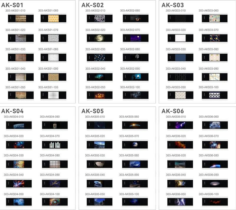 Godox AK-S Full Slide Set Accessories for Godox AK-R21 Camera Flash 60 PCS Transparencies Collection