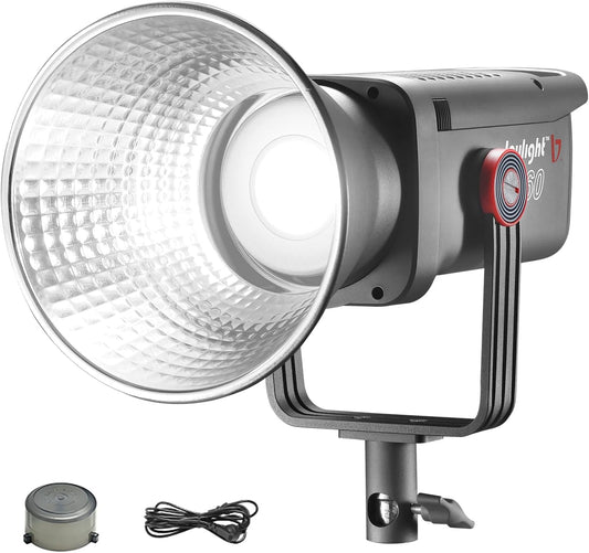 JL-160 160W COB Led Video Light, 5500K±150K Daylight Bowens Mount,Ra>97 SSI>91, 9 Lighting Effects,Continuous Output Lighting for Studio/Photography/Video Recording with APP Control