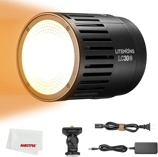 Godox LC30Bi 3200K-5600K Bi-Color Litemons Tabletop LED Light,25200LUX@0.5m, CRI 95+/TLCl 96+, 11 Preset Lighting FX Effects