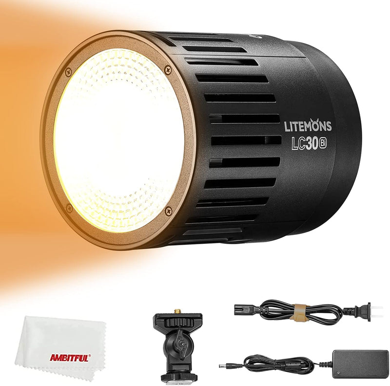 Godox LC30Bi 3200K-5600K Bi-Color Litemons Tabletop LED Light,25200LUX@0.5m, CRI 95+/TLCl 96+, 11 Preset Lighting FX Effects