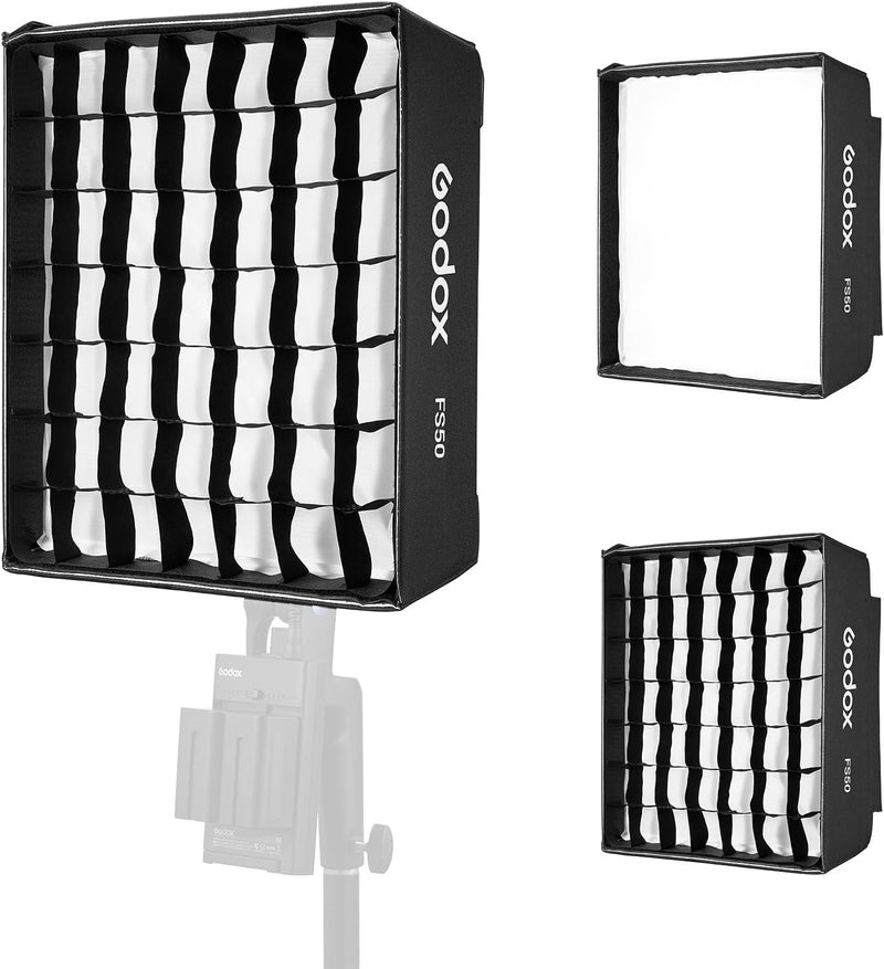 Godox FS50 Rectangular Softbox with Grid for Godox FH50BI FH50R Flexible Light Panels