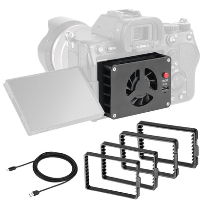 FOMITO-FS-01 Camera Cooling Fan with Magnetic Case for Sony A7M4 A7cII A7c A7S3 ZV-1 ZV-10 ZVE1 A6700 FX30 Canon R5 R6 R7 Fujifilm XT4-F0191