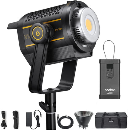 Godox VL150II LED Video Light, 76000 Lux 165W LED Continuous Light, Professional Daylight LED Light 5600k CRI 96+, DC or V-Port Lithium Battery Power Supplied, 8 FX Effects APP Control Bowens Mount