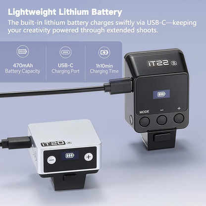 GODOX IT22 S TTL MINI iFlash Camera Flash Light,700+ Flashes & 1.5 s Recycling,6 Stops (1/32 to 1/1 Power),Built in Battery with Magnetic Diffuser & Filter (Black, for Sony)