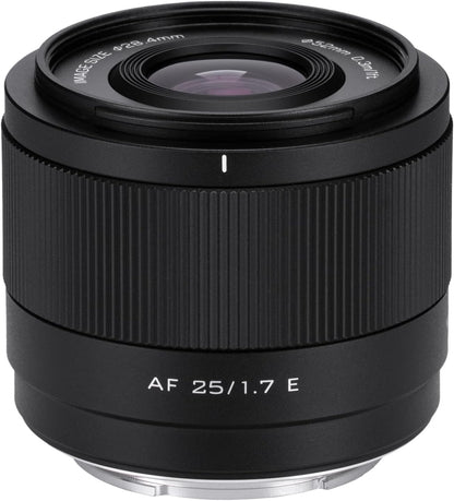 VILTROX 25mm F1.7 E, AF 25mm F1.7 E Mount Lens for Sony E, APS-C Prime Lens for Sony a6400 a6500 a6600 ZV-E10 FX30 A6700 ZC-E10II a7Ⅲ a7RⅢ a7Ⅳ a7RⅣ