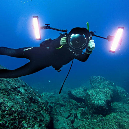 Godox WT25D Daylight Waterproof LED Tube Light, 24W 9.8'' 5600K Underwater LED Light CRI/TLCI 96+ Dimming 0-100%, Supports 40m Dive Depth Bluetooth APP Control