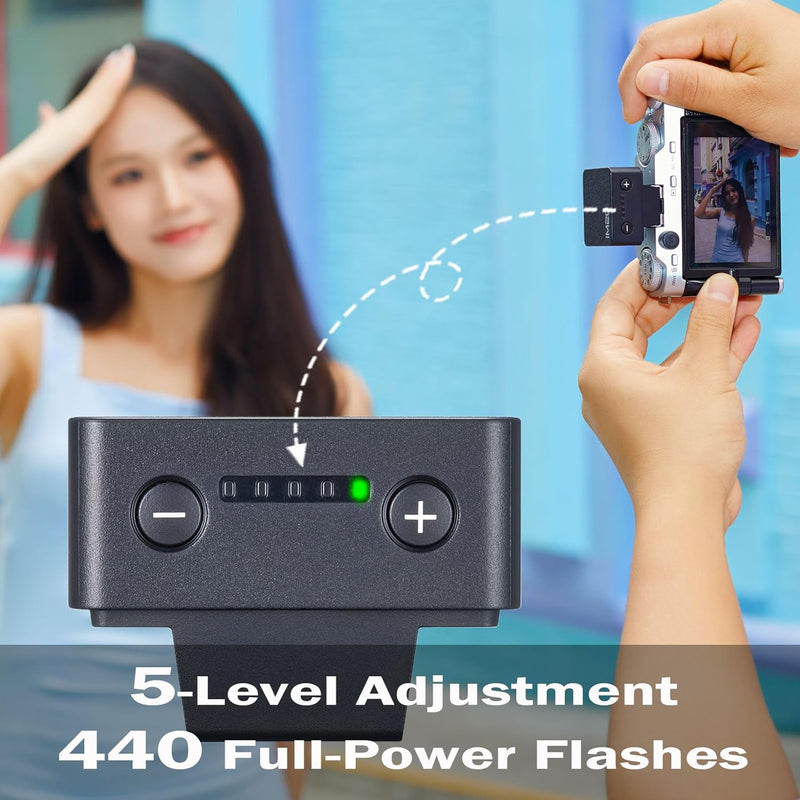 Godox Flash Godox iM20 Camera Flash - GN10/470 mAh/Type-c Charge/440 Full-Power Flashes/3s Recycle Times/5 Power Levels/Manual, Camera Flash for Sony zve10/Sony zv1/Sony a7iii/Fujifilm f1 etc.