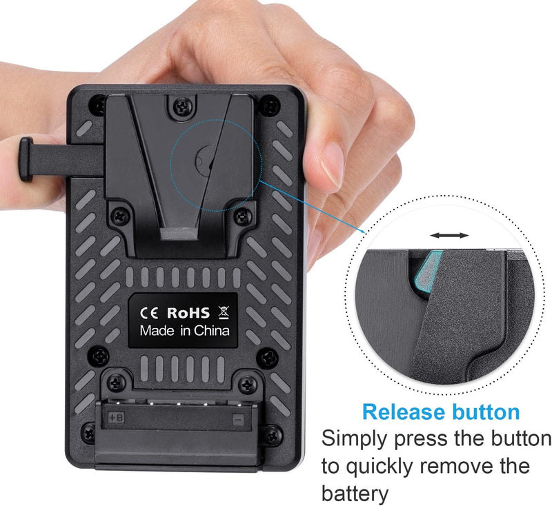 FOMITO NP-F Dummy Battery to V-Lock V-Mount Plate Replacement BP-U90 U96 BP-U60 U30 for Sony PMW-100 PMW-150 PMW-160 PMW-200 PMW-300 PMW-EX1 EX160 EX260 EX280 PMW-F3 PXW-FS5 PXW-FS7 PXW-FX6 PXW-FX9