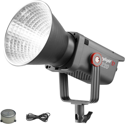 JL-160 160W COB Led Video Light, 5500K±150K Daylight Bowens Mount,Ra>97 SSI>91, 9 Lighting Effects,Continuous Output Lighting for Studio/Photography/Video Recording with APP Control