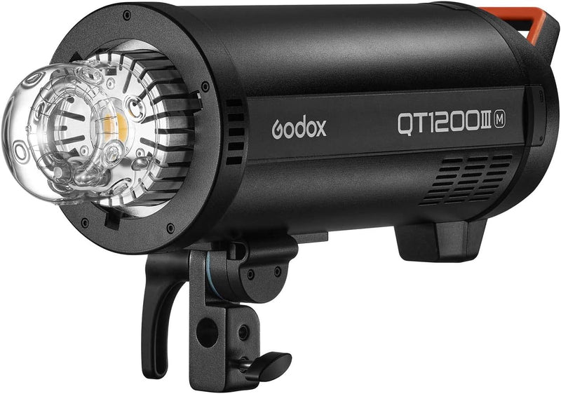 GODOX QT1200IIIM Studio Strobe Flash Light 1200W GN105 1/8000s High Speed Sync Photography Lighting Built in 2.4G Wirless System 40W LED Modeling Bulb LCD Panel with M/Multi/HSS Flash Mode