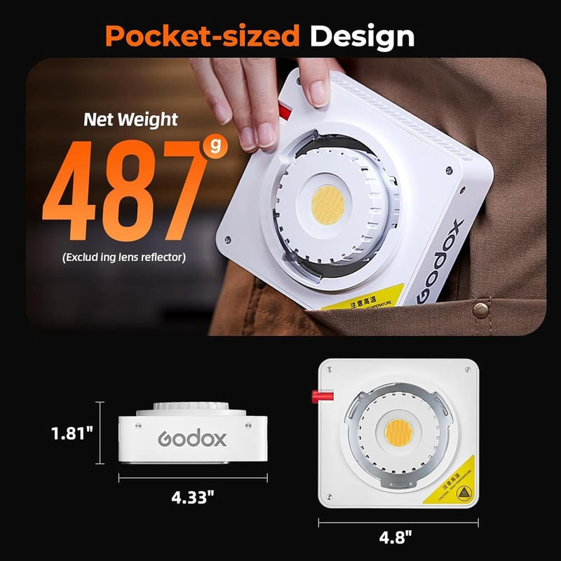 Godox ML100R RGB LED Video Light 110W CCT 1800K-10000K,App Control for Portraits Photography Lighting,YouTube/TikTok Video Recording,Filming,Live Streaming,Studio Lighting Production