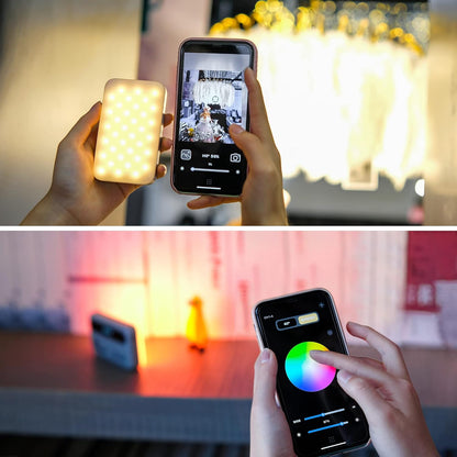 Portable RGB LED Photography Light Panel, APP Remote 5W Full Color Streaming Light for Streamers Video Photography YouTube Tiktok Vlog