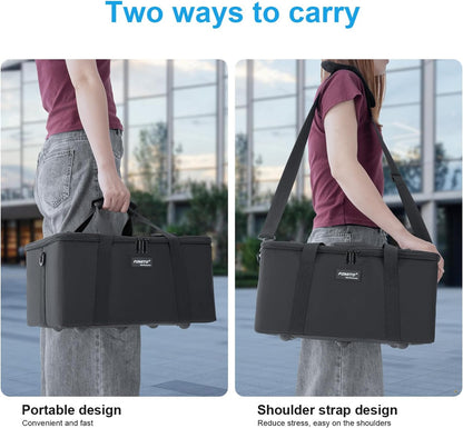 FOMITO-AB-27B Foldable Camera Storage Bag 44x30x22cm Shockproof Case for DSLR, Gimbal, Drone Heavy-Duty Handle-F0190