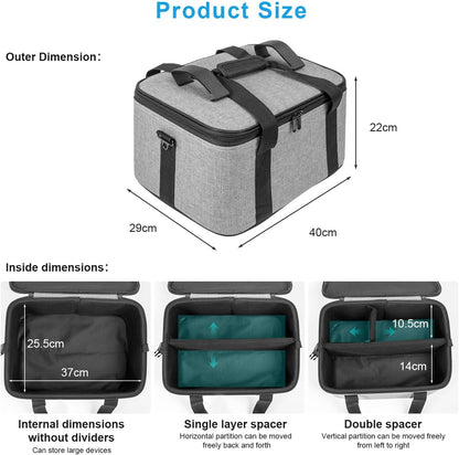 FOMITO-S10/S20/S40 Light Carry Bag Camera Case S10 with Shockproof Foam for Aputure Amaran 100D/S 100X/S 200D/S 200X/S Godox ML60 DSLR Stabilizer Drone-F0183/F0184/F0185