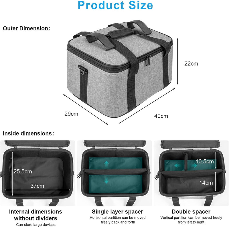 FOMITO Light Carry Bag Camera Case S10 with Shockproof Foam for Aputure Amaran 100D/S 100X/S 200D/S 200X/S Godox ML60 DSLR Stabilizer Drone