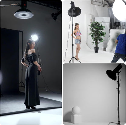 JINBEI 15.7"/40cm Aluminum Standard Reflector Beauty Dish with White Diffuser & Honeycomb, Bowens Mount Studio Strobe Flash Light