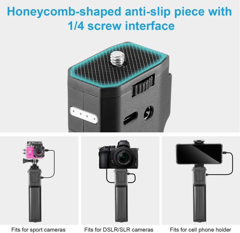 Fomito VB-38W Charging Grip Battery Grip, 6000mAh High-Capacity Lithium Battery, Support DC1 USB/Type-C Output Interface, Multiple Input and Output Protection Mechanisms