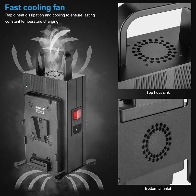 FOMITO V-Mount Battery Dual Channel Charger Fast Charging