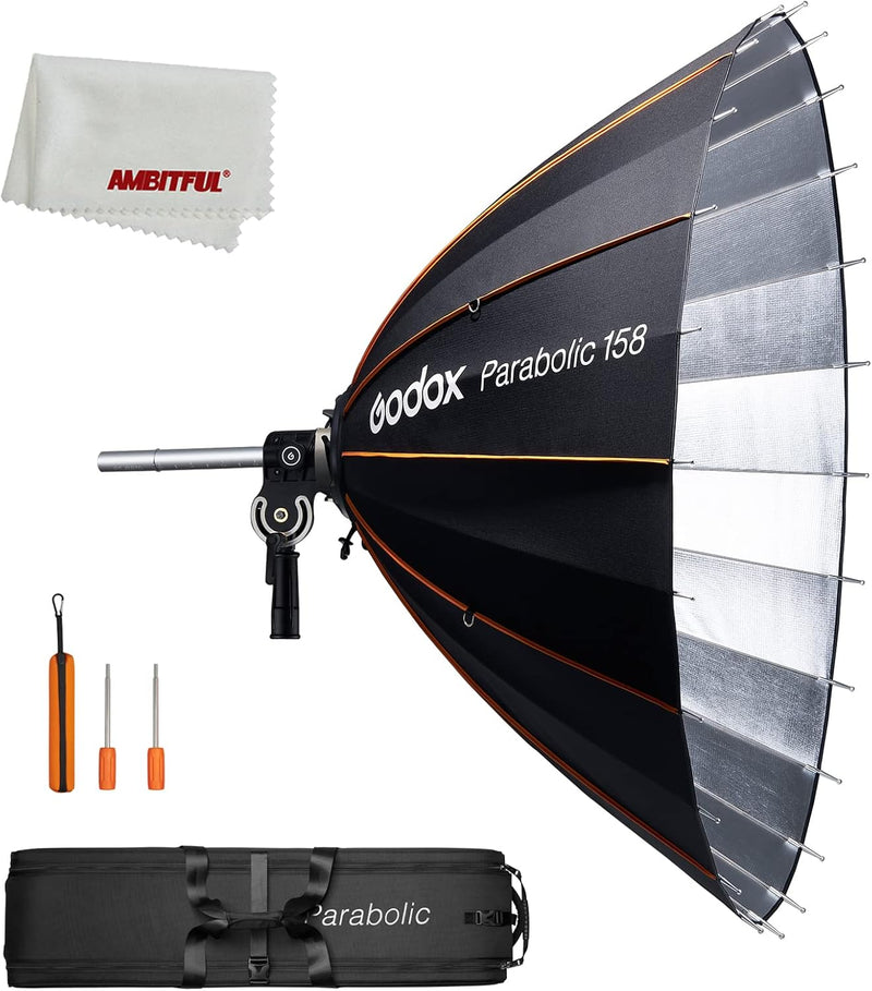 Godox Parabolic Light Focusing System P68 Kit Parabolic Softbox, Quick-Setup Bowens Mount for Godox SL-60W SL150WII VL150 VL300 UL150 UL60 SZ150R SZ200BI and Bowens Mount Falsh (P68 Kit)