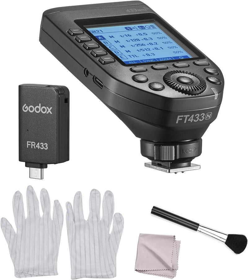 Godox FT433 N TTL Wireless Flash Trigger 433MHz Signal Control 1/8000s HSS APP Wireless Control Compatible with Nikon Z9 Z8 Z7 Z6II Z7II D750 D780 D800 D850 Godox AD200Pro II/ AD600Pro II Flash