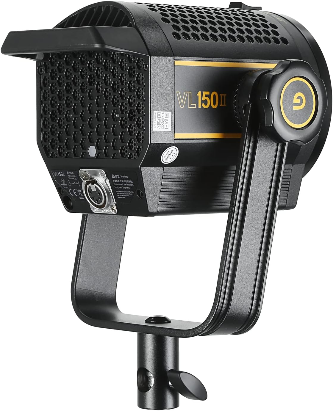 Godox VL150II LED Video Light, 76000 Lux 165W LED Continuous Light, Professional Daylight LED Light 5600k CRI 96+, DC or V-Port Lithium Battery Power Supplied, 8 FX Effects APP Control Bowens Mount