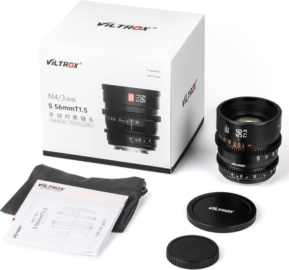 VILTROX 56mm T1.5 Micro 4/3 Mount Cine Lens, for Micro Four Thirds Mount Olympus Panasonic Lumix…