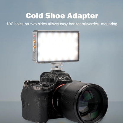 VILTROX 6000mAh On Camera LED Light, APP Control RGB Video Light, All Metal RGB Portable LED Photography Lighting, Led Camera Light Panel for Video Recording (Retro 08X)