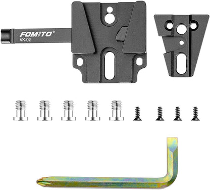 Fomito-VK-02 V Mount Battery Plate V Mount Adapter VK-02 V-Mount V-Lock Base Station Quick Release Plate-F0025/F0026/F0027/F0028