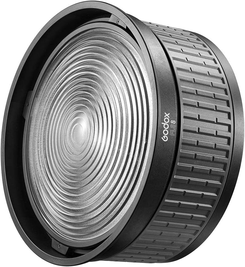 Godox FLS8 Fresnel Lens with Bowens Mount for Godox SL60W VL150 SL150II SZ150R SL200II SZ200BI Spotlight for Aputure LED Lights and Other Bowens Mount Continuous Lights (Adjustable Beam Angle 10-40°)