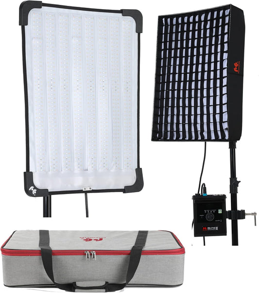 FalconEyes RX-718 III RGB LED Video Light 30W Output Color Temperature 2700K-9999K Roll-Flex LED Light, with 20 Effect Scenes Mode, APP Control