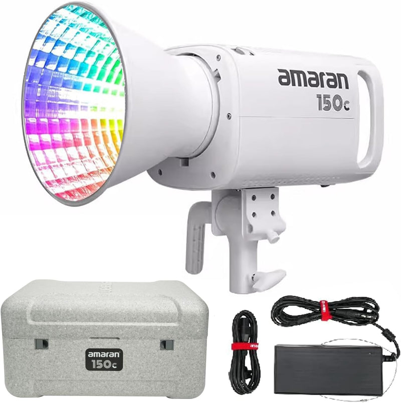 Aputure Amaran 150c COB Video Light,RGBWW 150W,2,500K to 7,500K CCT with G/M Adjustment,15,610 lux @ 1m with Hyper Reflector,APP Control