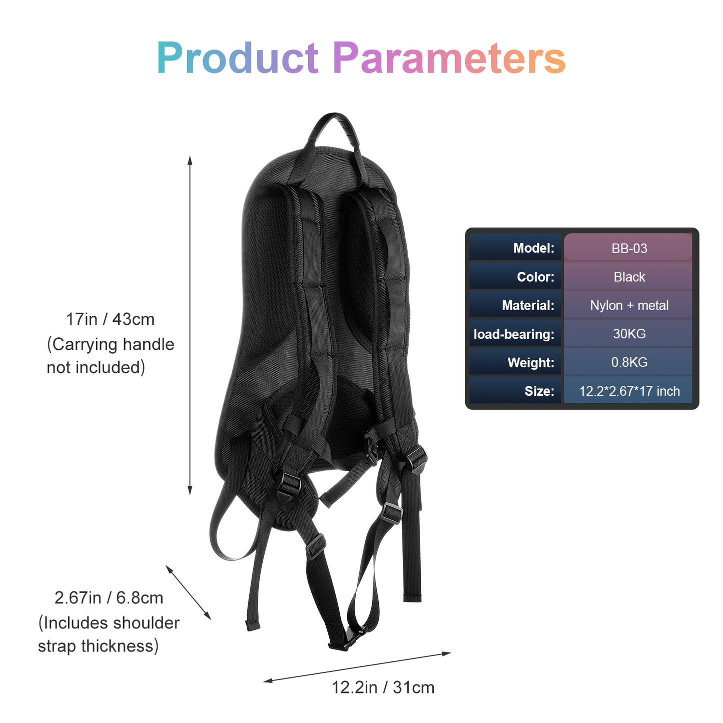 Fomito BB-03 Wearable V-Mount Backpack Rig with VK-01 Quick Release Plates for DJI Transmission, Wireless Monitors & V-Lock Batteries