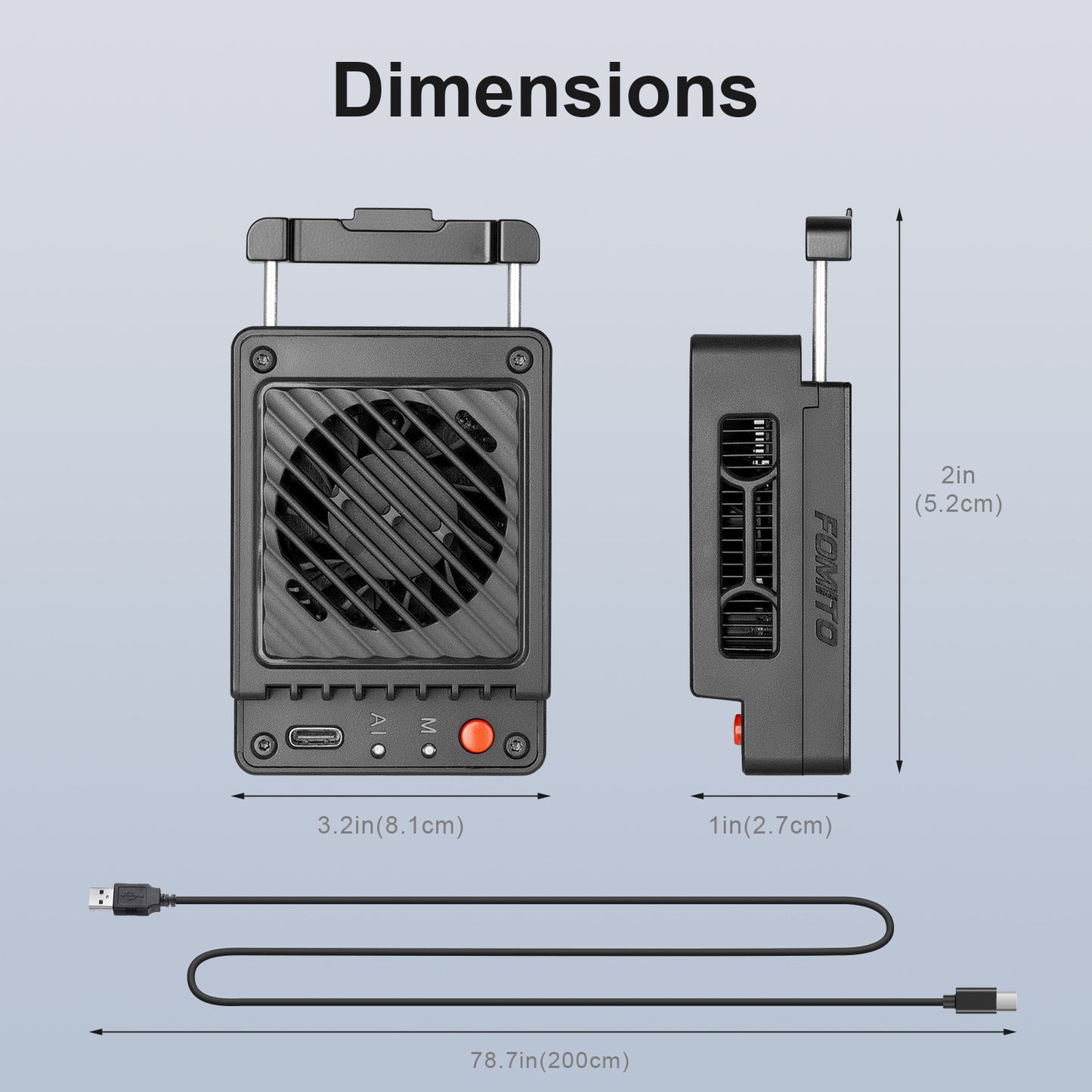 FOMITO FS-A1 Dual Camera Cooling Fan, Low Noise Heat Dissipation for DSLR Mirrorless Camcorder, Ideal for Live Streaming & Video Recording