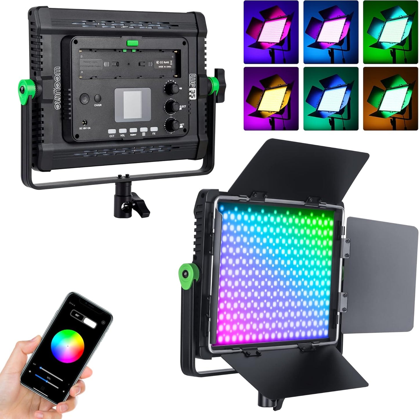 VILTROX 2 Packs LED Video Light kit with Light Stand and Wireless Remote, 30W/2450Lux Dimmable 3300K-5600K LED Panel Lights CRI 95+ for Photography Video Portrait Conference Vlog Streaming（VL-200T）