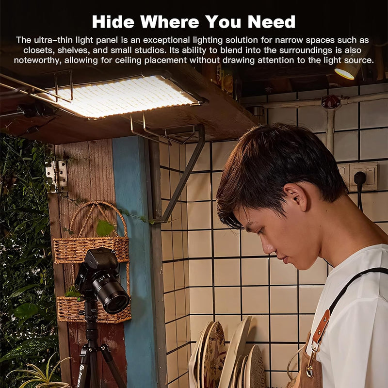 Godox FH50R Ultra-Thin Flexible LED Soft Light Panel, 2500~10000K CRI97+, APP Control, Handheld RGB Video light with AD-E2 Flash Holder Metal Bracket, Carry Bag for YouTube Studio Photography Shooting
