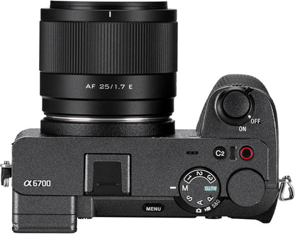 VILTROX 25mm F1.7 E, AF 25mm F1.7 E Mount Lens for Sony E, APS-C Prime Lens for Sony a6400 a6500 a6600 ZV-E10 FX30 A6700 ZC-E10II a7Ⅲ a7RⅢ a7Ⅳ a7RⅣ