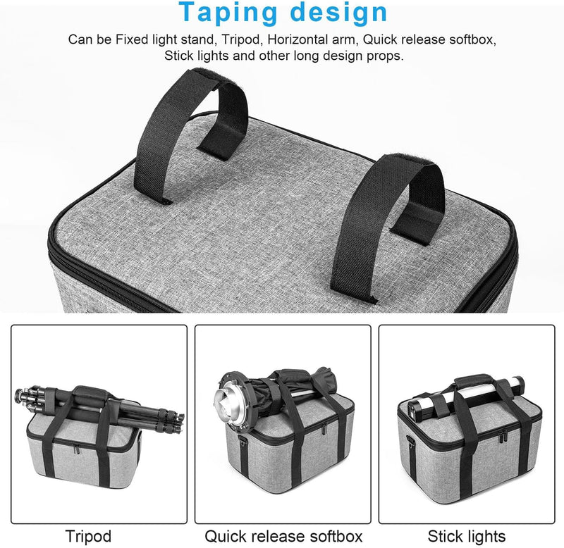 FOMITO Light Carry Bag Camera Case S10 with Shockproof Foam for Aputure Amaran 100D/S 100X/S 200D/S 200X/S Godox ML60 DSLR Stabilizer Drone