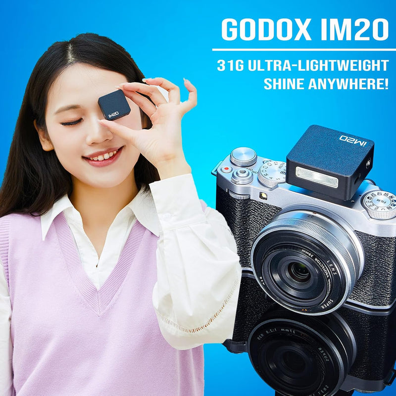 Godox Flash Godox iM20 Camera Flash - GN10/470 mAh/Type-c Charge/440 Full-Power Flashes/3s Recycle Times/5 Power Levels/Manual, Camera Flash for Sony zve10/Sony zv1/Sony a7iii/Fujifilm f1 etc.