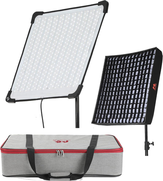 Falcon Eyes RX-24TDX III 220W Roll-Flex LED Light Bi-Color 3000K-5600K IPX8 Waterproof Flexible LED Light with RX-24TDXSBHC II Honeycomb Grid Softbox and 9 Scene Effect Modes, APP Control